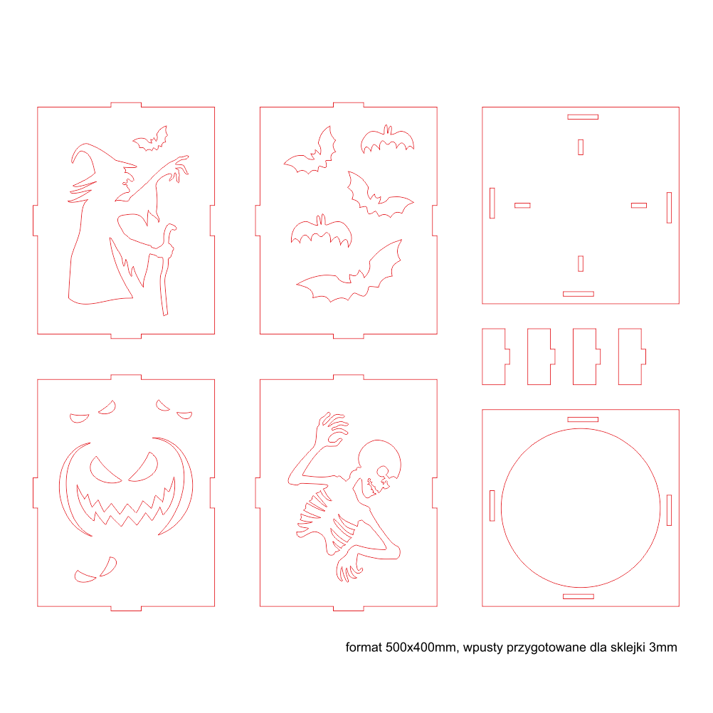 lampion na halloween - gotowy plik- szablon do wycięcia laserem - obrazek 3