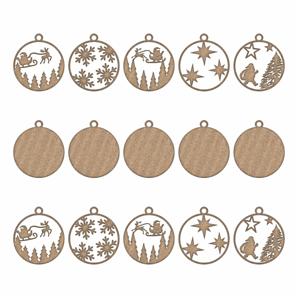 bombki warstwowe laser