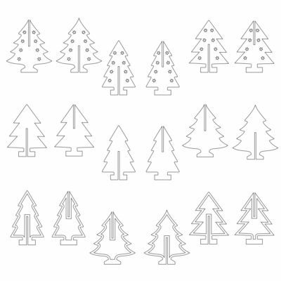 plik na laser choinka