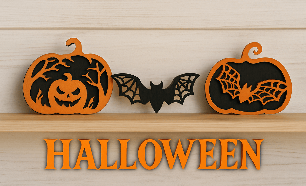 ozdoby na halloween pliki svg dxf cdr