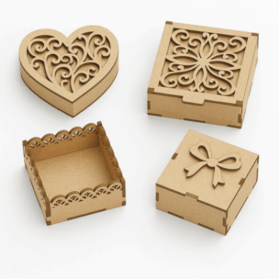 PUDEŁKA- gotowe pliki svg do wycięcia pudełek ozdobnych