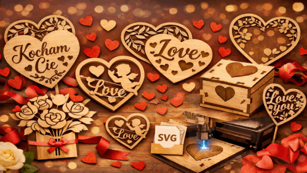 gotowe pliki svg walentynki ozdoby